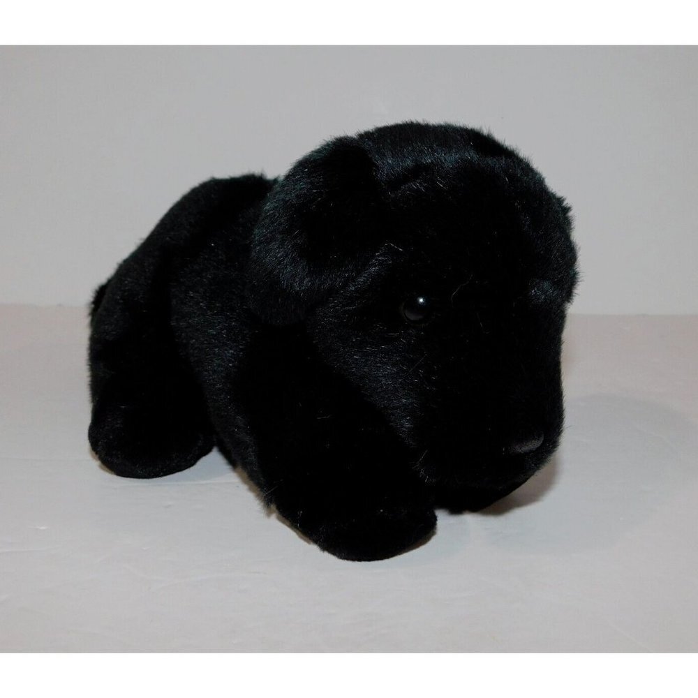 RARE Vintage IKEA 9" Plush Black Lab Labrador Retriever Puppy Dog Stuffed Toy